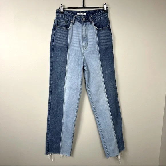 PACSUN 90's boyfriend two tone wide leg jeans Sz 26 - Picture 1 of 7